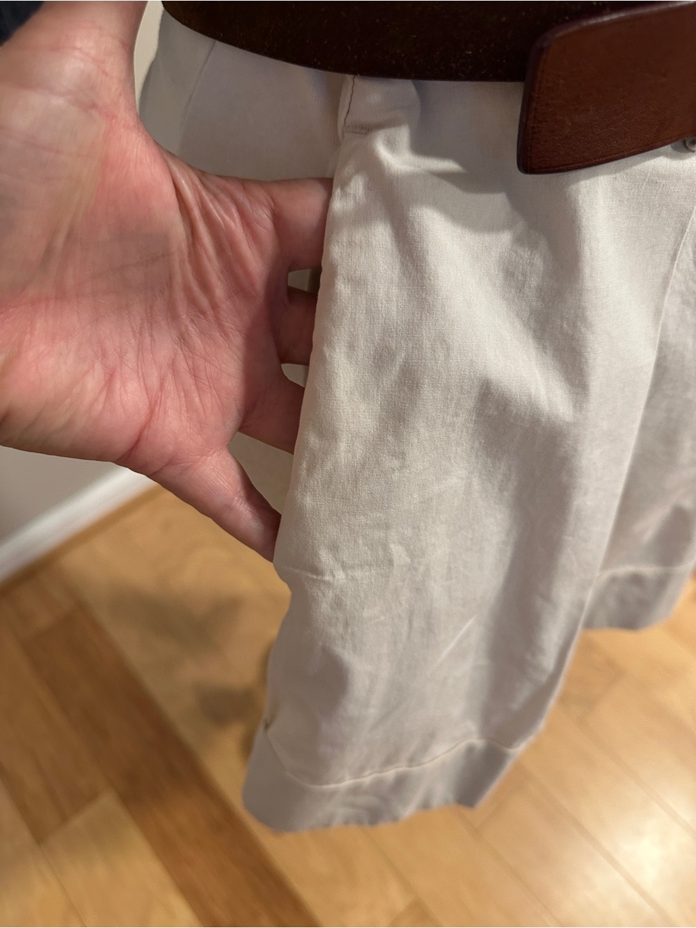 Banana Republic Cream High-Rise Pleated Shorts - Picture 5 of 8